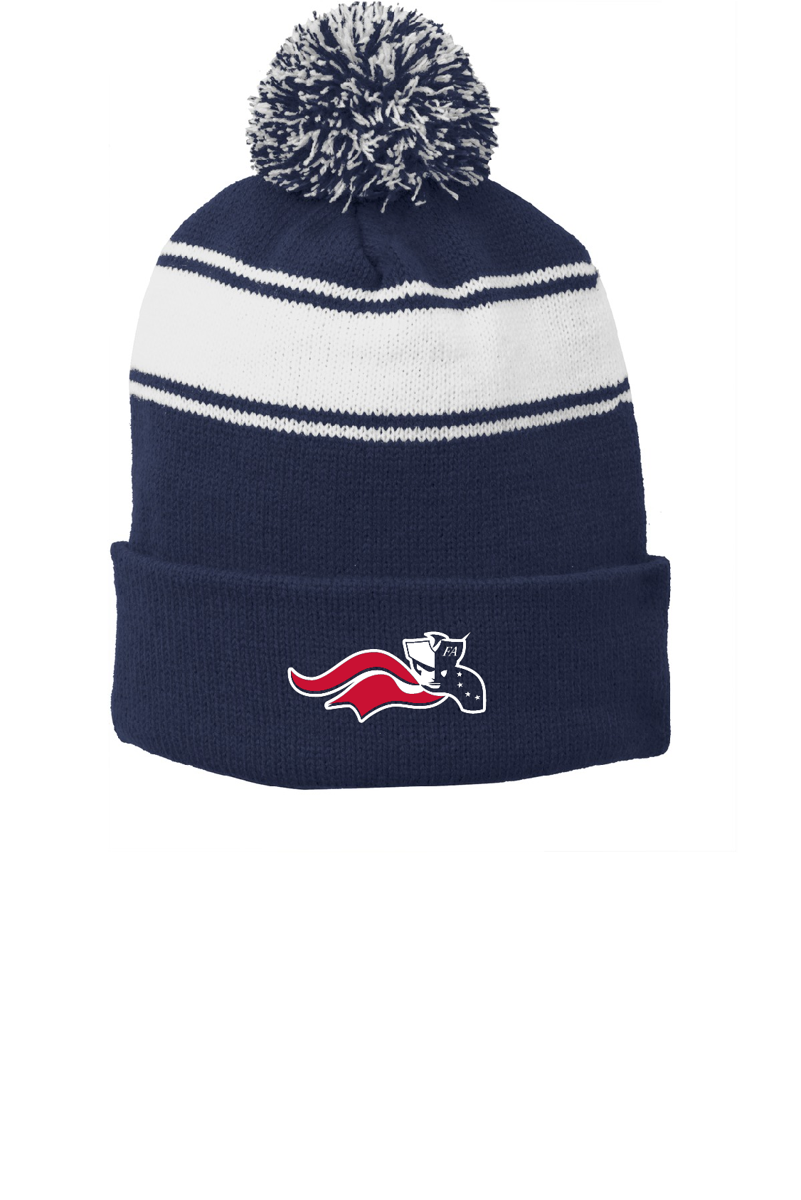 FACS Patriots Navy Pom Pom Beanie