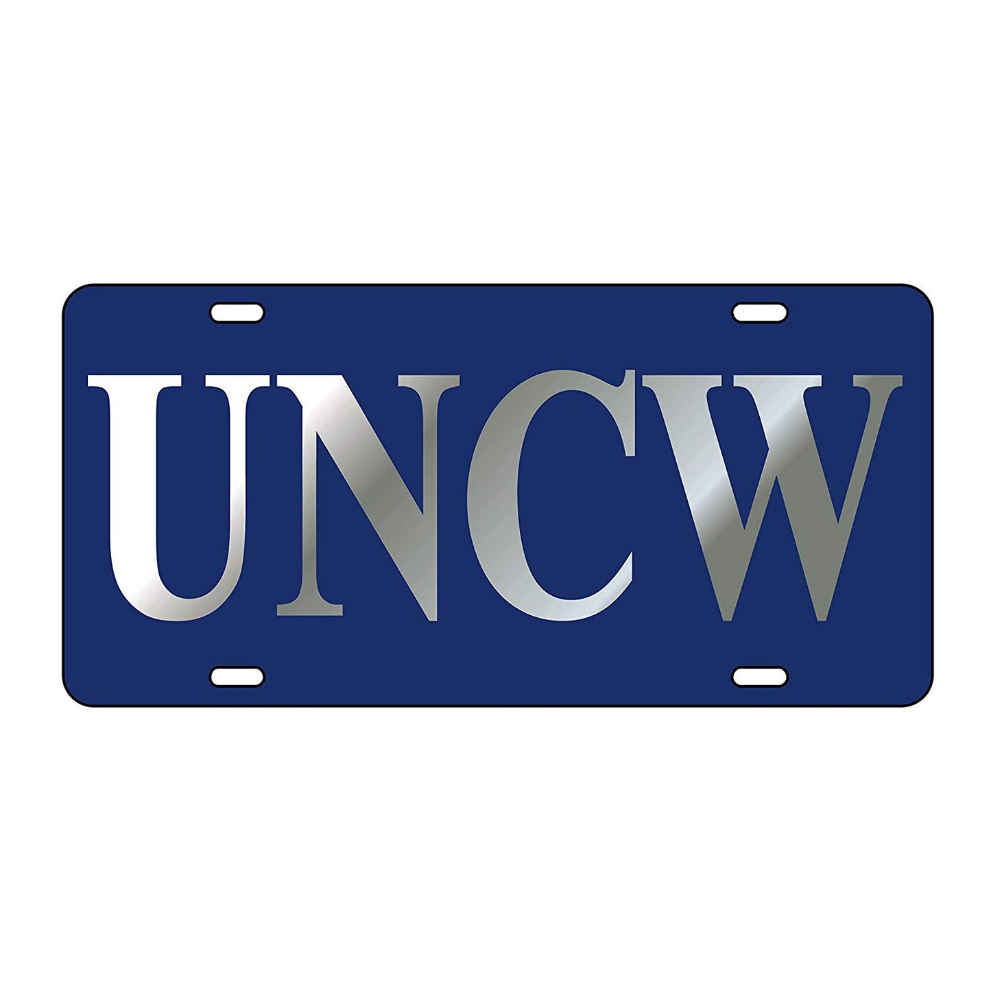 UNCW Blue Laser Cut Car Tag