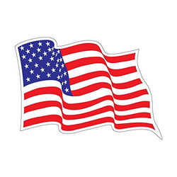 USA Wavey Flag Decal (4")