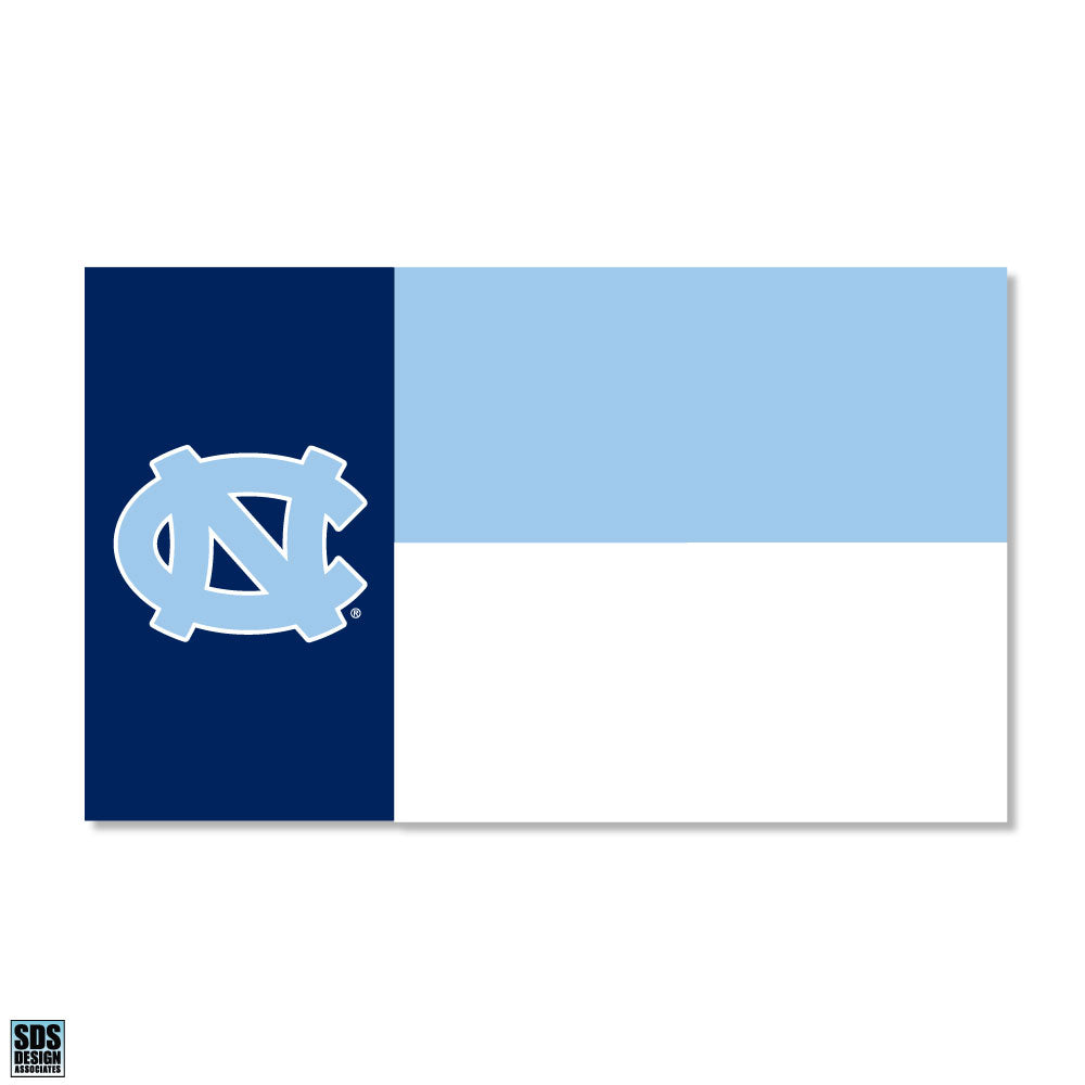 UNC Flag Vinyl Decal - 3”