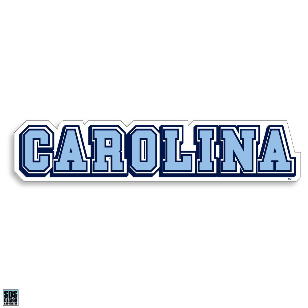 UNC "CAROLINA" Block Vinyl Decal