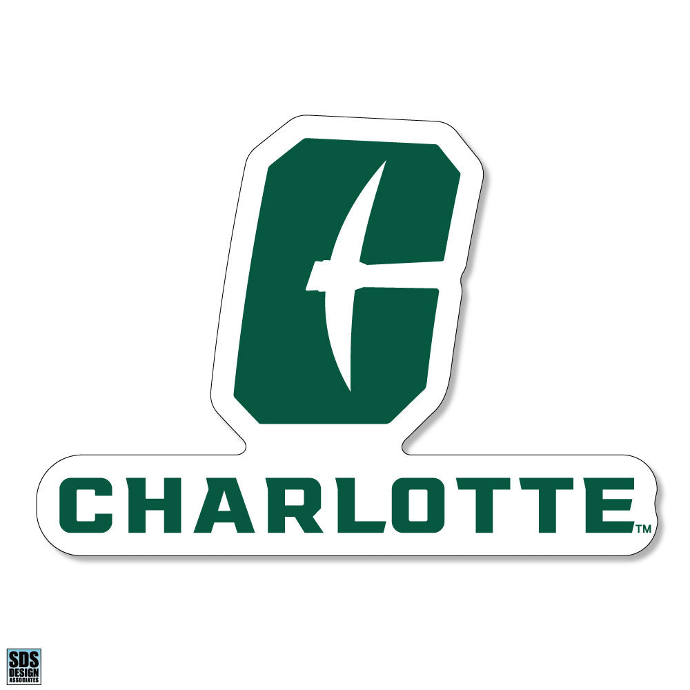 North Carolina Charlotte Forty-Niners 6 Inch Vinyl Mascot Decal Sticker -  College Fabric Store