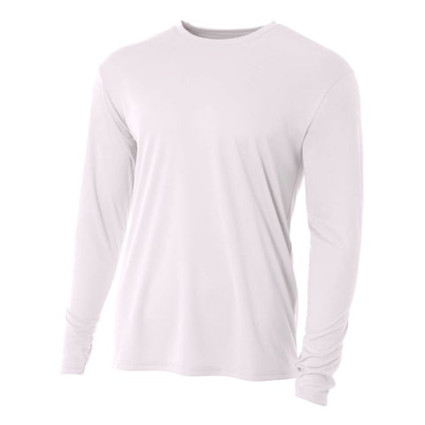 A4 Cooling Men's Long Sleeve Tee (White)