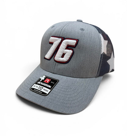 #76 American Flag Mesh Snapback Hat