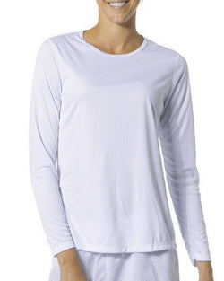 A4 Cooling Women's Long Sleeve Tee (White)