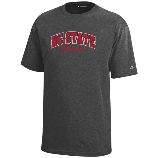 NC State Champion Youth S/S Tee (Granite Heather)