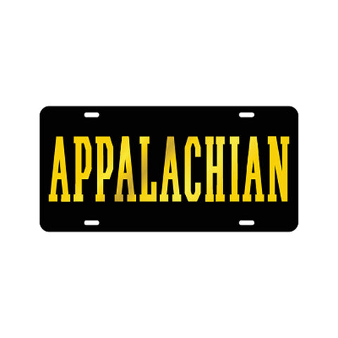 Appalachian Black Laser Cut Car Tag