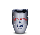 LIG 12 oz. Red Wine & Blue Stainless Steel Tumbler