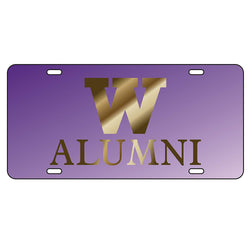 WCU Alumni Purple Laser Cut Car Tag