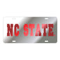 NC State Silver Laser Cut Car Tag