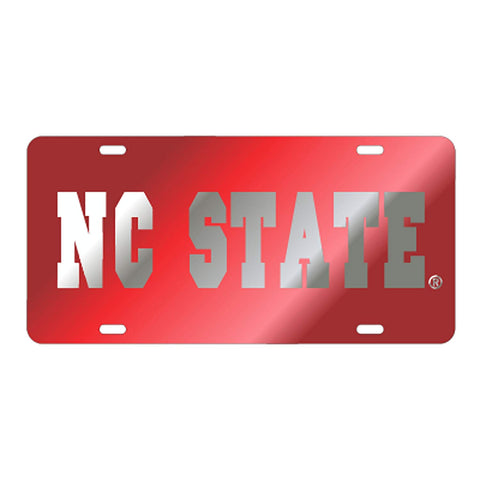 NC State Red Laser Cut Car Tag