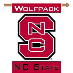 NC State 2-Sided Banner Flag