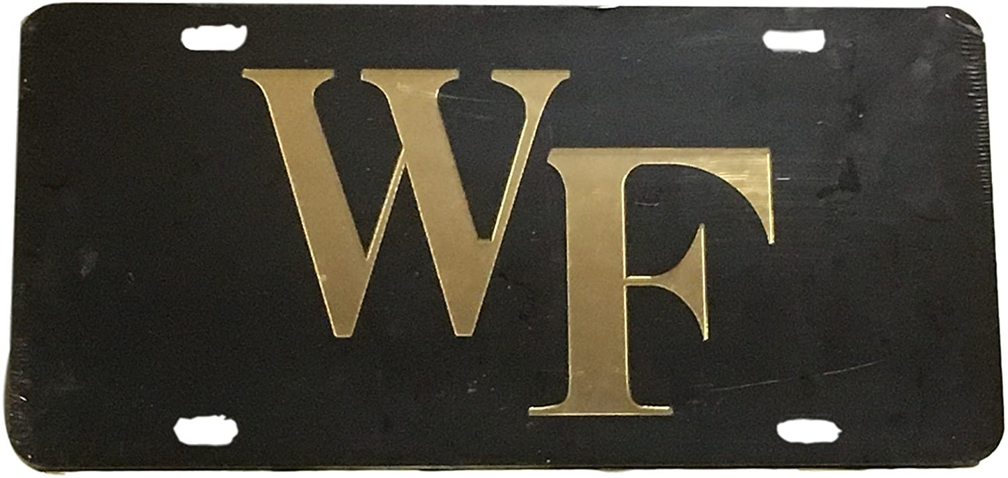 WFU Black Laser Cut Car Tag