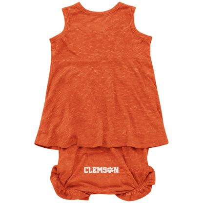 Clemson Infant Girls Snorkasaurus Bloomer Set