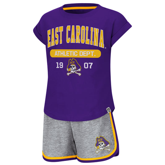 ECU Toddler Girls Charge It Short Set