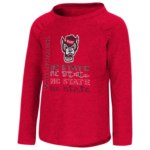 NC State Toddler Girls Heart L/S Tee