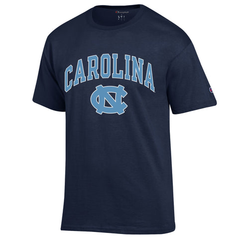 UNC Champion Arched Logo S/S Tee (Navy)