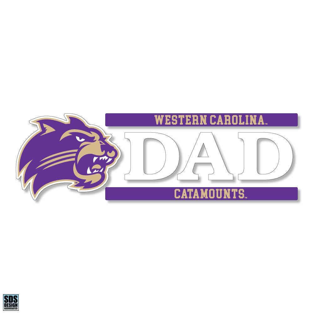 WCU 6"x2" Dad Auto Vinyl Decal