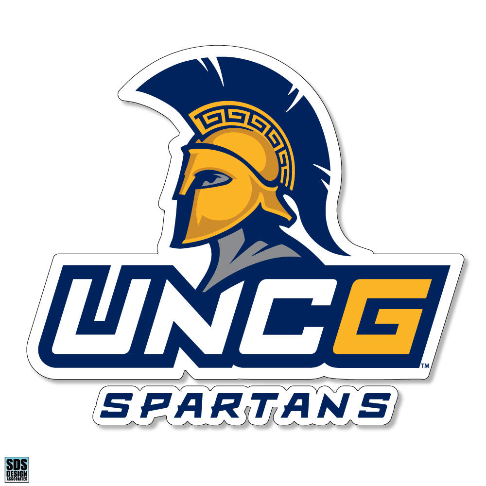 UNCG Spartan Head Text Vinyl Decal