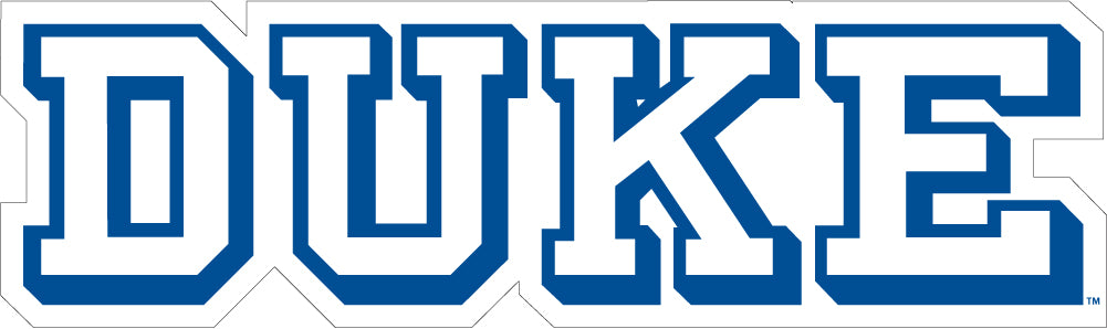 Duke 10" Block Text Vinyl Decal