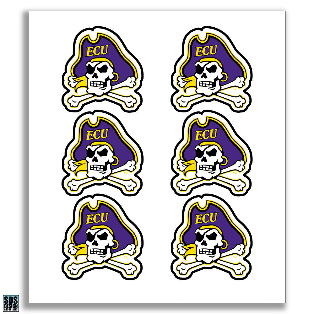 ECU Jolly Roger 1" Vinyl Decals
