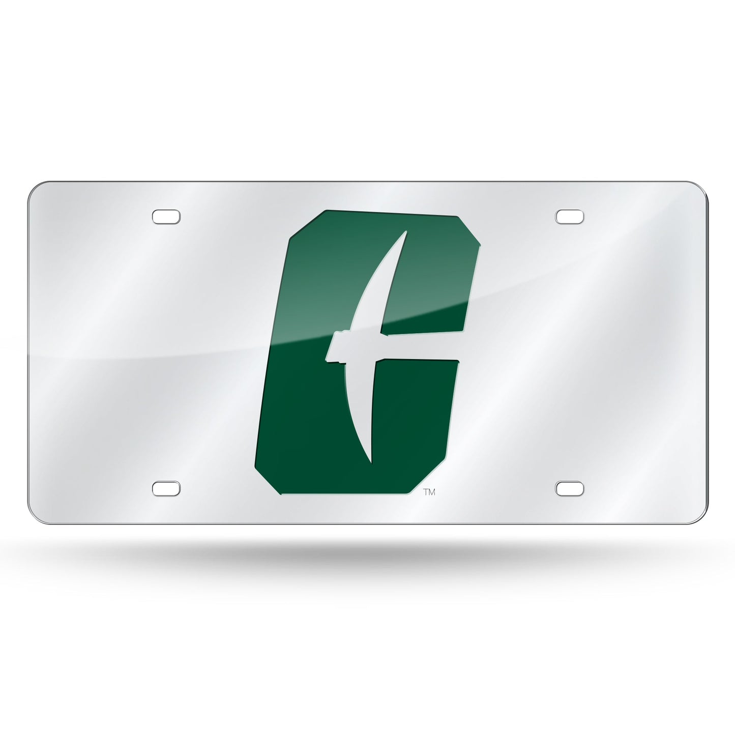 UNCC Silver Laser Cut Auto Tag
