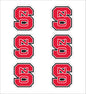 NC State "NCS" Interlock Vinyl Decal - 1"