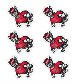 NC State Strutting Wolf Vinyl Decal - 1"